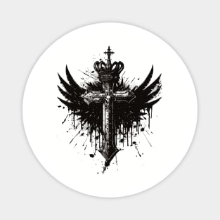 Hip Hop Cross Wings Magnet